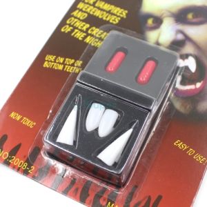 Vampire Fang Taring Gigi Palsu Vampire with 2 Blood Capsules