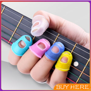Buy Here ปลอกนิ้วซิลิโคนกันเจ็บนิ้ว สำหรับกีตาร์ เบส อูคูเลเล่ 1ชุด 5 ชิ้น fingerstall
