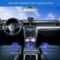 HGV Car Air Purifier with HEPA Filter High Efficiency Carbon Filter for Car Room Office USB Ports Remove Hair Dust Pollen Smoke Odor with Touch Screen. 