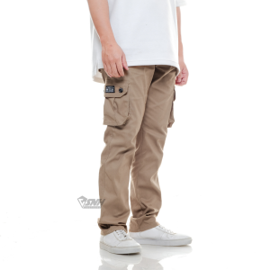 Asnh Celana Kargo Slimfit Panjang Special Pdl Outdoor Big Pocket Cream