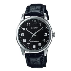 CASIO ORIGINAL - CASIO MTP-V001L-1B - MEN - Hitam - Kulit - Jam dunia JD19ST # Jam Tangan Pria Cowok Anti Air Digital Analog + CASIO MTP V001L 1B MTP-V001L V 001 L MTPV001 MTP-V001 MTPV001L MTP-001 V001 $ WR0 STK SD7 HT7
