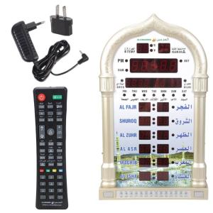 Digital Azan Clock for Home Office Mosque with 5 minutes Snooze Home Decorative Clock Temperature Display Clock for Home