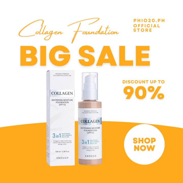 ORIGINAL 3 in 1 COLLAGEN WHITENING MOISTURE FOUNDATION (SPF15) Lazada PH