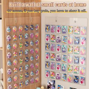 A5TG 42/48กริด ชั้นวางจอแสดงผล ป้ายแสดงบาร์ โปร่งใสโปร่งใส ถุงแขวนเก็บของ  อุปกรณ์ติดผนัง ถุงเก็บฝุ่น