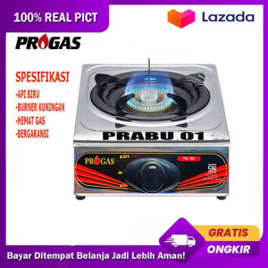 Kompor Gas 1 Tungku Murah Progas / Kompor Satu Tungku / Kompor Murah Promo Satu Set Plus Selang Regulator