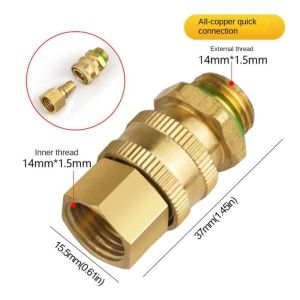 M14x1.5 All Copper Quick-Connect Spray Nozzle Quick Release Brass Connector Adapter for Agriculture