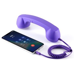 ZENO Straight Insertion Retro Phone Handset Portable Multifunctional Telephone Wired Handsets Creativity Landline Handle Receiver For Calls External Headset