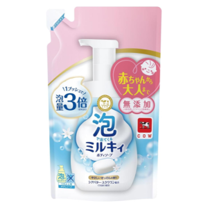 【Direct From Japan】Cow Brand Milky Foaming Body Soap: Gentle Moisturizing Sensitive Skin Care
