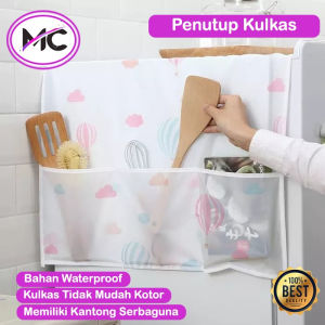Cover Kulkas Waterproof Aesthetic Penutup Kulkas Anti Air Sarung Taplak Lemari Es Taplak Kulkas Motif Kantong Pouch Alas Mesin Cuci
