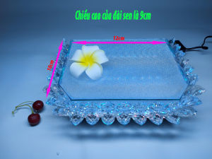 Đài sen vuông đổi màu sắc nhiều kích thước đế pha lê để tượng phật để tượng quan âm Có điều khiển từ xa.