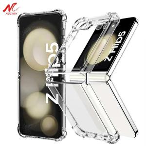 Transparent Airbag Shockproof Case for Samsung Galaxy Z Flip 6 5 4 3 2 1 Acrylic PC TPU Bumper Cover for Galaxy Z Fold 6 5 4 3