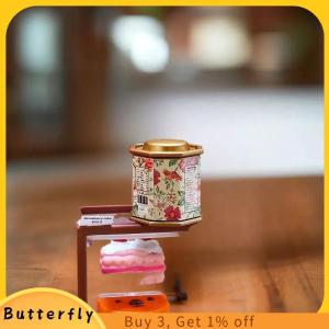 Butterfly 1ชิ้นอุปกรณ์เฟอร์นิเจอร์ในบ้านตุ๊กตา1:12บ้านตุ๊กตากาแฟกระป๋องชาเครื่องประดับจำลองของประดับของเล่นขนาดเล็ก