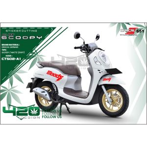 Sticker Cutting Honda Scoopy 2020 - Cutting Stiker Oracal Scoopy Bloods - Cutting Stiker BLOODS - CTS - 420 Design