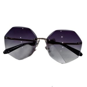 QSK711 Kacamata Fashion Bentuk Hexagonal Sunglasses Frame