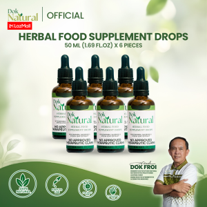 Dok Natural Herbal Food Supplement Drops | Sambong Banaba Stevia | 6 x 50ml | FDA Registered | No Approved Therapeutic Claims
