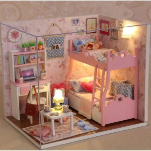 DIY Miniature Kitten Diary Mini Home Dollhouse Kit Craft Shop Furniture