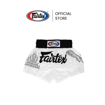 Fairtex กางเกงมวยไทย Embroided รุ่น BS0637 กางเกงมวยผ้าซาติน กางเกงนักมวยใส่สบาย สำหรับซ้อมหรือแข่งขัน
