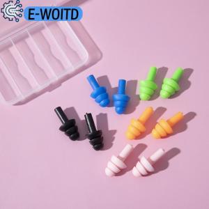 E-WOITD Swimming Waterproof Insulation Comfort Ear Plugs Noise Cancelling For Sleep 5 Pairs Colorful Soft Silicone Earplugs