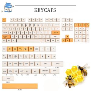 XDA นมน้ำผึ้ง PBT Keycaps Dye-Sublimation 140 คีย์ Keycaps สำหรับ Cherry MX ครอบคลุม Fullsize (ไทย/อังกฤษ)