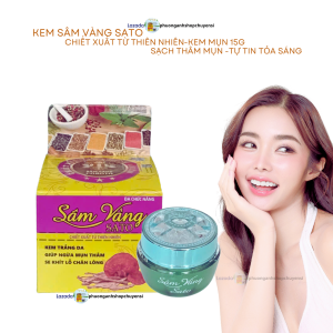 Kem Sâm Vàng Sato Mụn Thâm Dưỡng Da Tinh Chất Từ Thiên Nhiên 15G