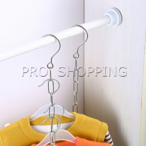 Pro โซ่แขวนของ โซ่แขวนผ้า ตะขอห่วงโซแขวนผ้า ช่องแขวน 10 ช่อง