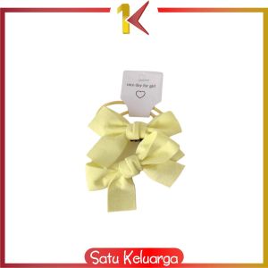 SK-C950 Ikat Rambut Pita 2Pcs Wanita Kunciran Korea / Set Karet Rambut Anak Lucu Motif Pita / Kuncir