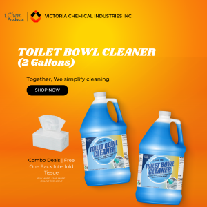 ICHEM PRODUCTS TOILET BOWL CLEANER (2 GALLONS) WITH FREE 1 PACK INTERFOLD TISSUE