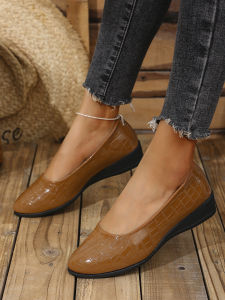 Free Shipping In-Stock Spring New Flat Shoes Plus-Size WomenS Slip-On Shallow-Toe Soft-Soled Loafers