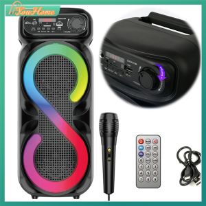 Outdoor Bluetooth Karaoke Speaker Waterproof Portable Audio System for Camping and Parties with Rich Sound