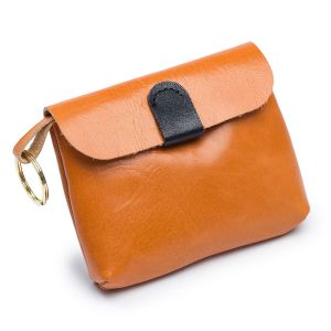 Royal Bagger Ví Đựng Tiền Xu Cho Nữ Túi Đựng Tiền Xu Nhỏ Đơn Giản Cổ Điển Bằng Da Bò Thật Túi Chìa Khóa Ví Ngắn Thời Trang Cho Nữ 2005