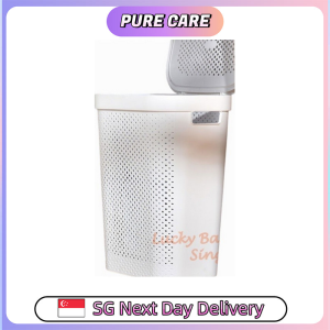 【Pure Care】 Laundry Basket with Lid Large Capacity Plastic Storage Laundry Hamper Clothes