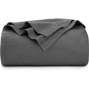 Thermal Blanket /Waffle Blanket 100% Cotton Durable Thick Warm and Breathable Selimut.