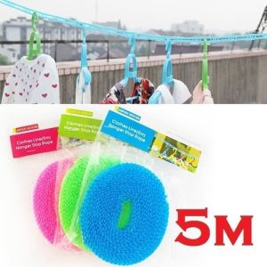Gantungan Baju Tali Jemuran 3 dan 5 Meter Clothes Line Laundry Tambang 5M Magic Hanger 5Meter Rope Panjang