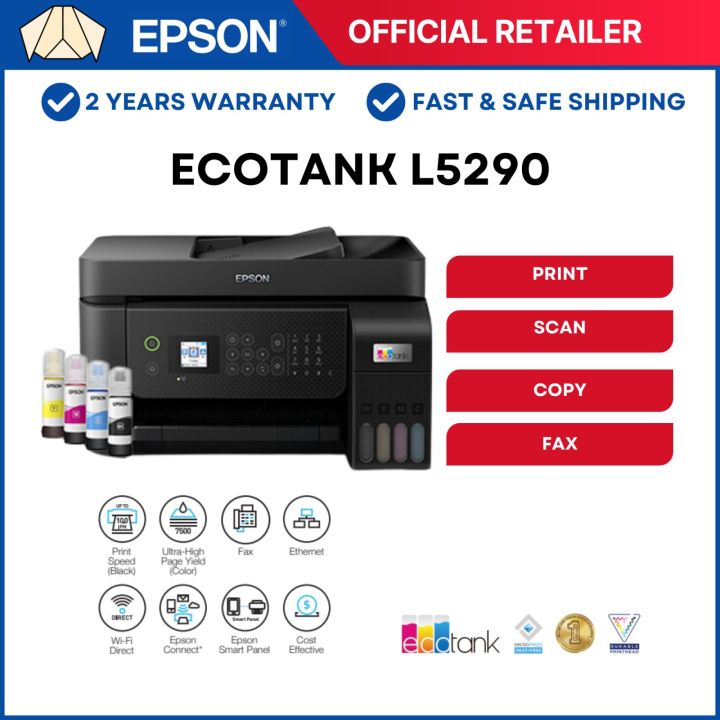Epson ecotank l5290 a4 wi fi all in one ink tank printer with adf ink