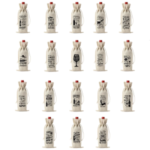 Friendly Linen Wine Bag for New Teacher Gift Fashion Storage Bags for Friend and Colleague on Special Occasion