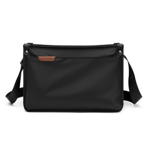 GOLF QUALITY Crossbody Messenger Bag For Men Nylon Shoulder Bags With Compartment Waterproof ipad 10 Man Cross Body Multi Layer Sling Bag Lightweight Black