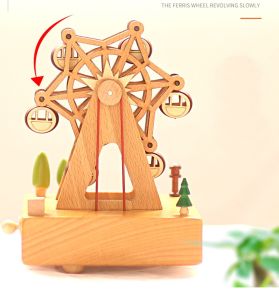 Hộp hhạc gỗ vòng xoay Ferris Music Box