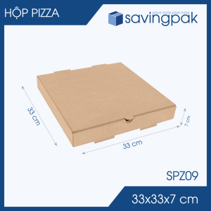 SPZ09 - 33x33x7 cm - Combo 100 hộp nắp gài pizza đa dụng - Hộp nắp gập hộp carton gói hàng -S.MPZ09