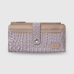 VONA Elsa Long Wallet - Dompet Panjang Wanita Motif Croco Elegan Banyak Slot Kartu