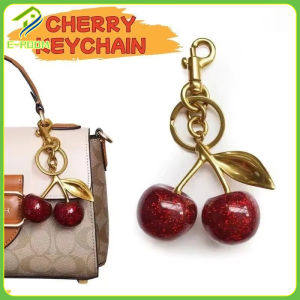 เสน่ห์ของเชอร์รี่ในกระเป๋าถือสำหรับอุปกรณ์เสริมเชอร์รี่ในวันเกิดแม่ความคิดวันเกิดเชอร์รี่ถุงเสน่ห์ - เรซิน&พวงกุญแจโลหะสำหรับกระเป๋ากระเป๋า และกระเป๋าเป้สะพายหลัง