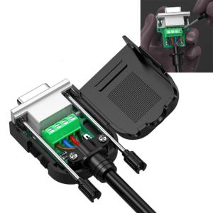 9Pin 9 to Can Adapter Female to Screw Terminals Converters with Oxidation Resistance and Easy Wiring Design Tail Tube