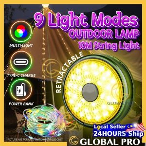 10MTR Camping Light String with Lamp Outdoor Lights String Camping Waterproof for Tent Lampu Khemah Lampu Liplap Raya