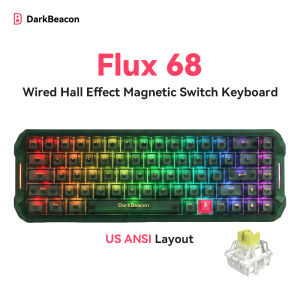 DarkBeacon Flux 68 HE Magnetic Switch Keyboard 65% Gaming Keyboards Rapid Trigger 0.01mm 8K RGB Wired for Valorant CS2