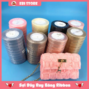 [1 Cuộn] Dây Ruy Băng Sợi Voan Ribbon Làm Túi Ruy Băng Handmade Trang Trí Quà Tặng - EB62