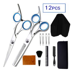 ★【On hand】14 Pcs Professional Hair Cutting s Barber Thinning s Hairdressing  Shears
