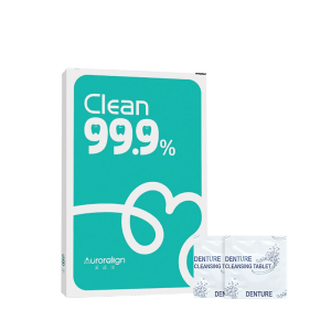 Tablet Pembersih Retainer Aligner Gigi Tiruan-Gigi Palsu Menghilangkan Bakteri Dan Bau 24 Tablet