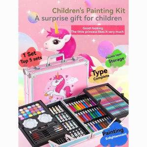 Stock 145 double-layer aluminum box gift box set paintbrush watercolor pen art learning supplies drawing childrens drawing tools