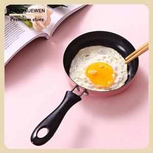 [COD] Mini Frying Pan Stainless Steel Prevent Stick Induction Pot Round Breakfast Small Fry Egg Pan With Long Handle Kitchen Gadgets