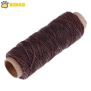【N2HAO】 50m Roll Leather Sewing Flat Waxed Thread Wax String Hand Stitching Craft 150D