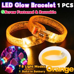 LED Bracelets 8 Color Cheering Luminous Props Glow Sticks Bracelets Light up Bracelet Flashing halloween decoration